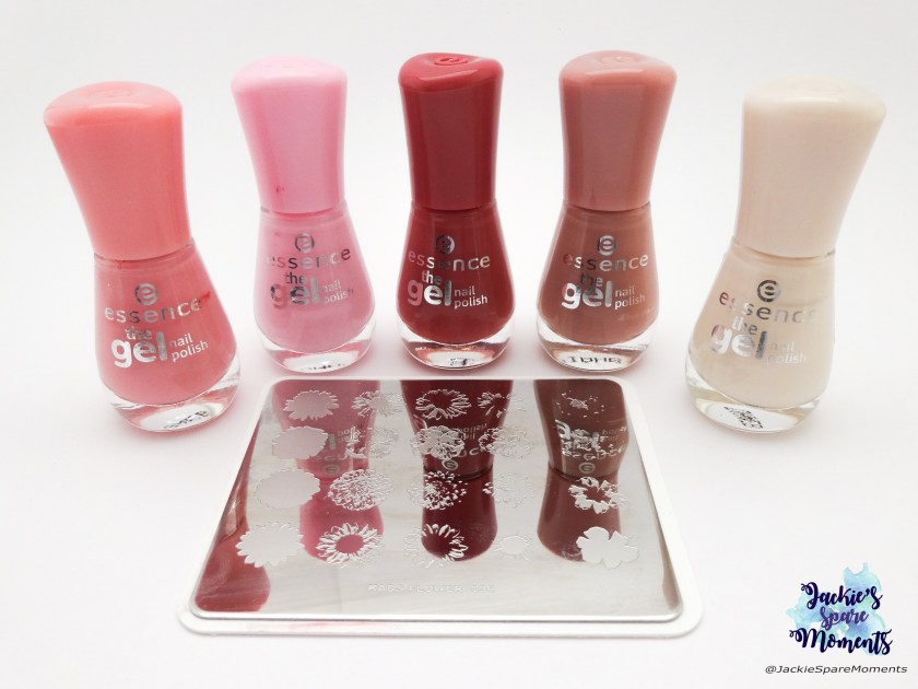 Essence the gel nail polish in 13 forgive me, 55 be awesome tonight, 48 my love diary, 107 rosewood forest, 54 dream on. KADS Flower 036.