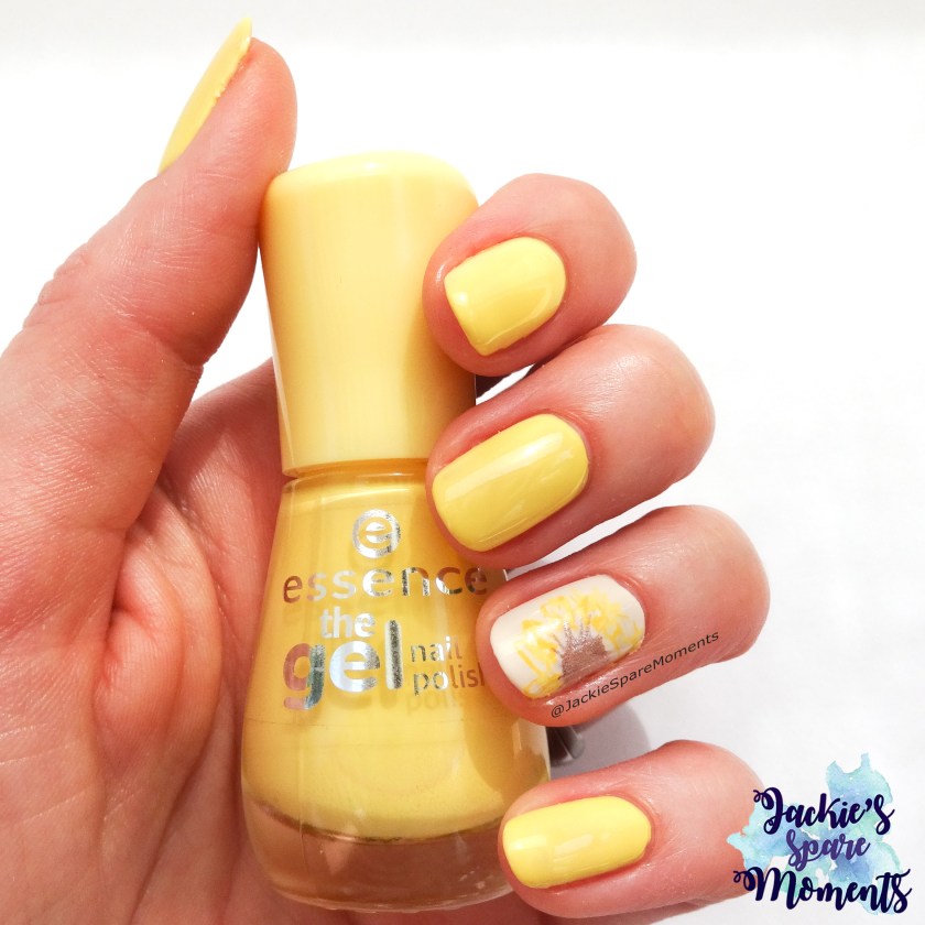 Layered stamping nail art with KADS flowers 036 and essence