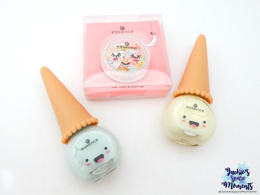 essence Happy Kawaii, essence 03 uni-cone, essence 01 you're my flavourite, essence happy kawaii 3d nail topping