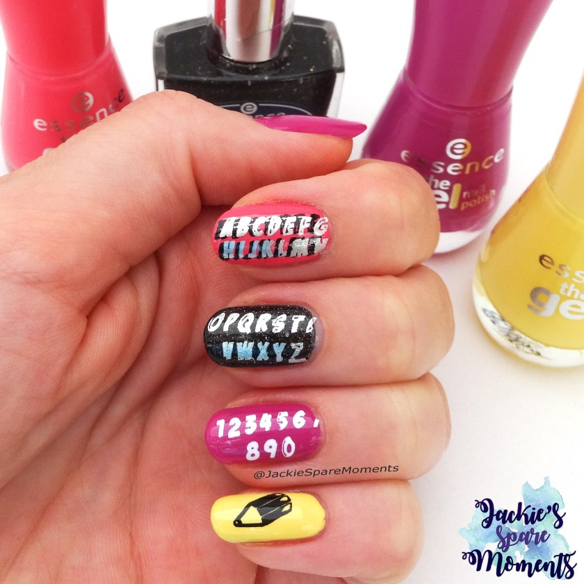 Back to school nail art with essence polishes