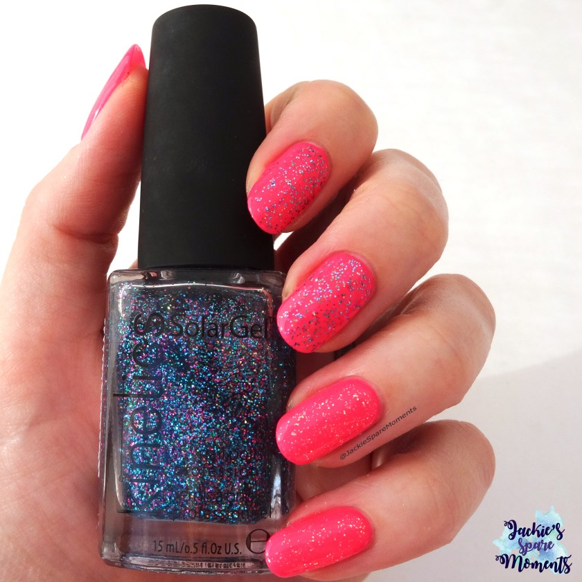 Kinetics Glitter Storm over Kinetics Raspberry Mojito (index finger and middle finger)