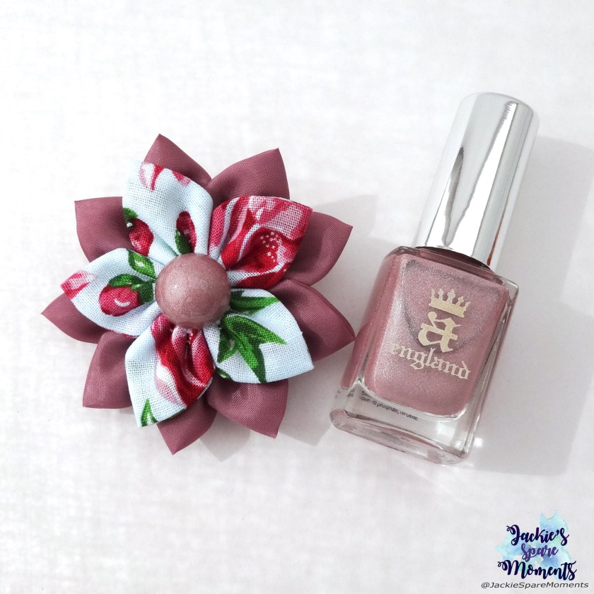 Flower Hair Bow and A England nail polish Anne of Cleves