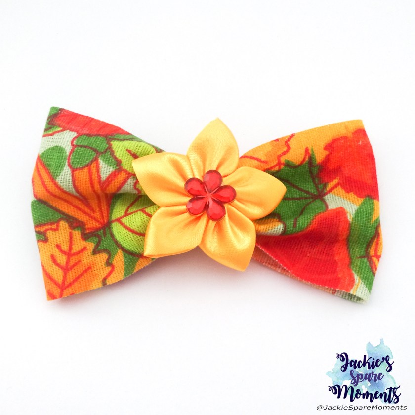 Bright autumn / fall hair bow