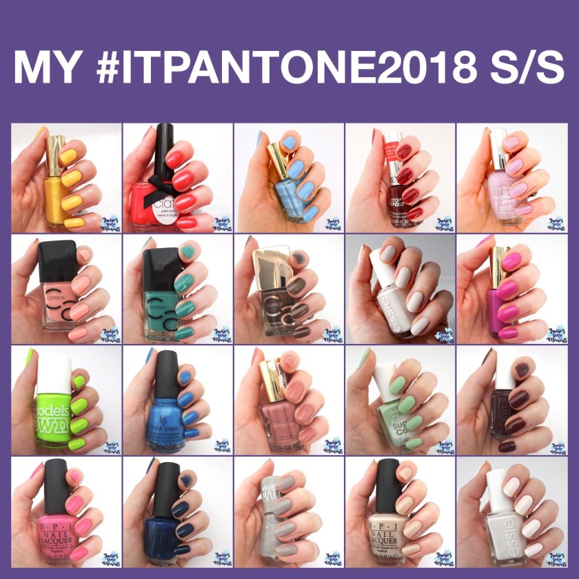 MY #itpantone2018 completed challenge overview by @thenailpolishhoarder