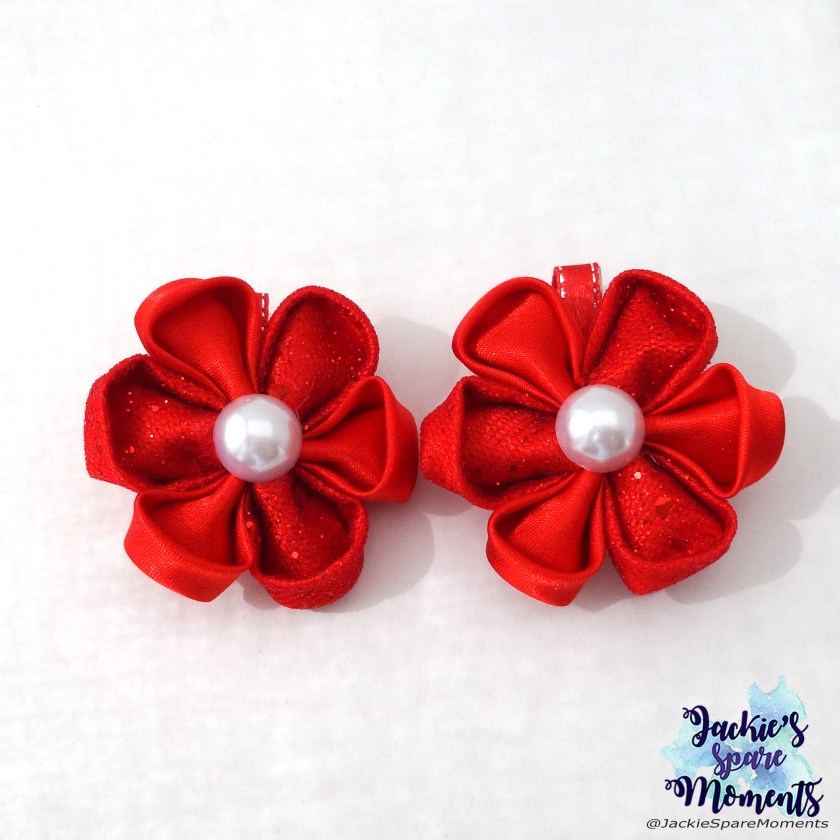 A pair of Christmas hair clips