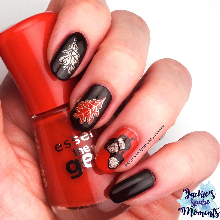 Thanksgiving nail art 2018 with essence the gel nail polish 117 pumpkin spice