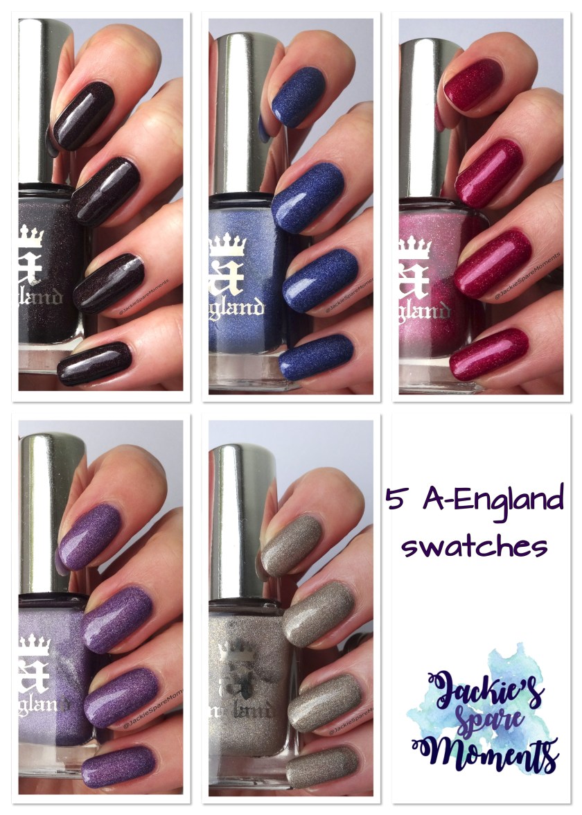 5 A-England swatches for fall/winter. Read all about them on the blog!