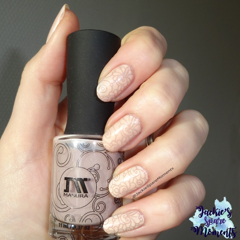 Nail art with Masura La Sylphide over a white base