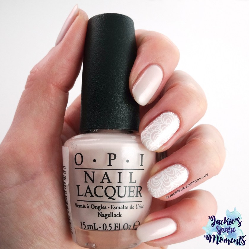 Subtle nail art on a neutral polish, OPI Let Me Bayou A Drink
