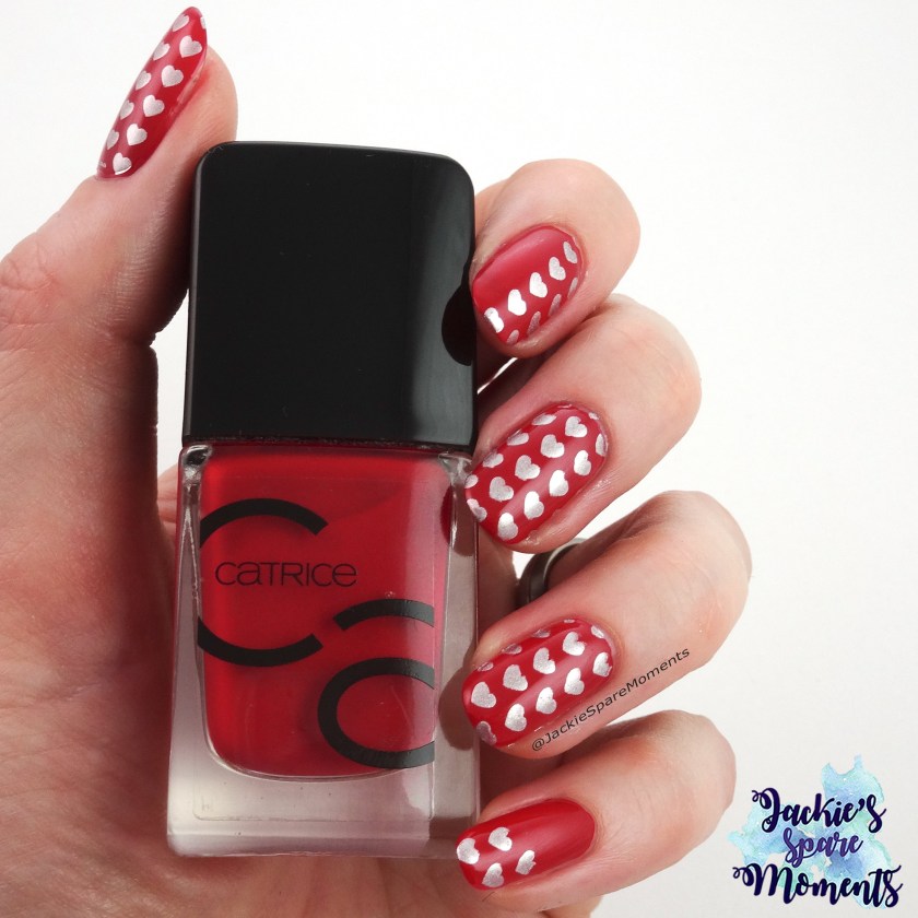 Valentine's Day nail art with Catrice ICONails Nail Lacquer 02 Bloody Mary To Go