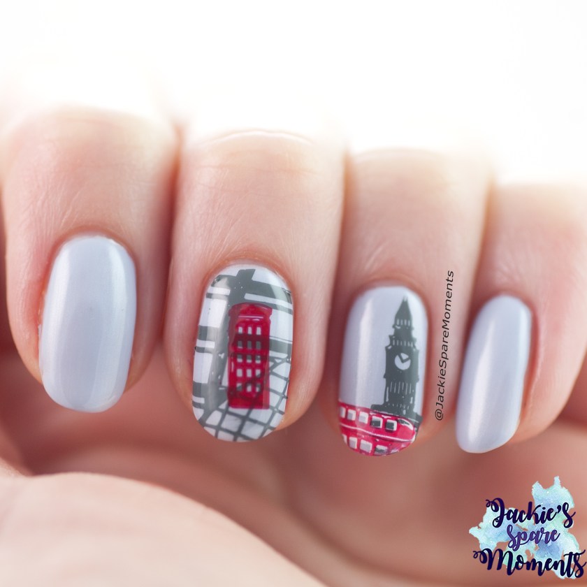 Nail art inspired by London