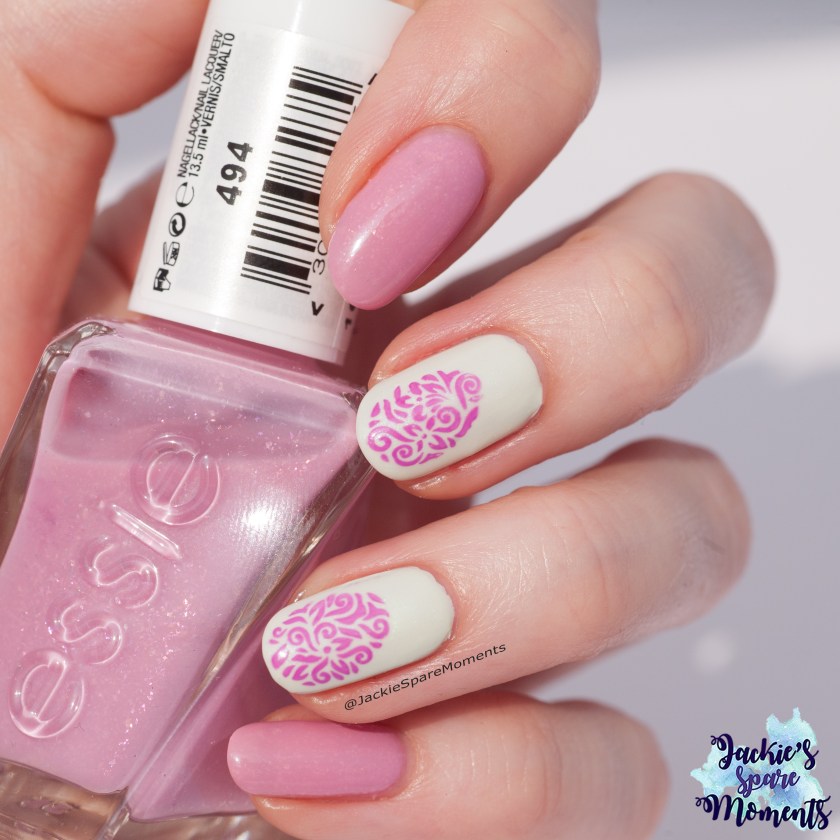 Easter nail art with Essie Gel Couture Moments to Mrs.