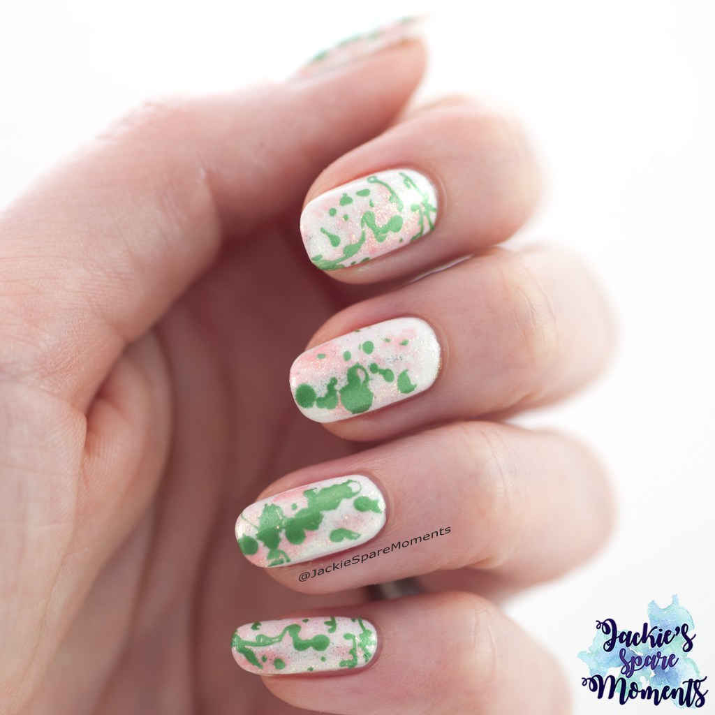 Abstract nail art with KADS stamping plate Fashion 029