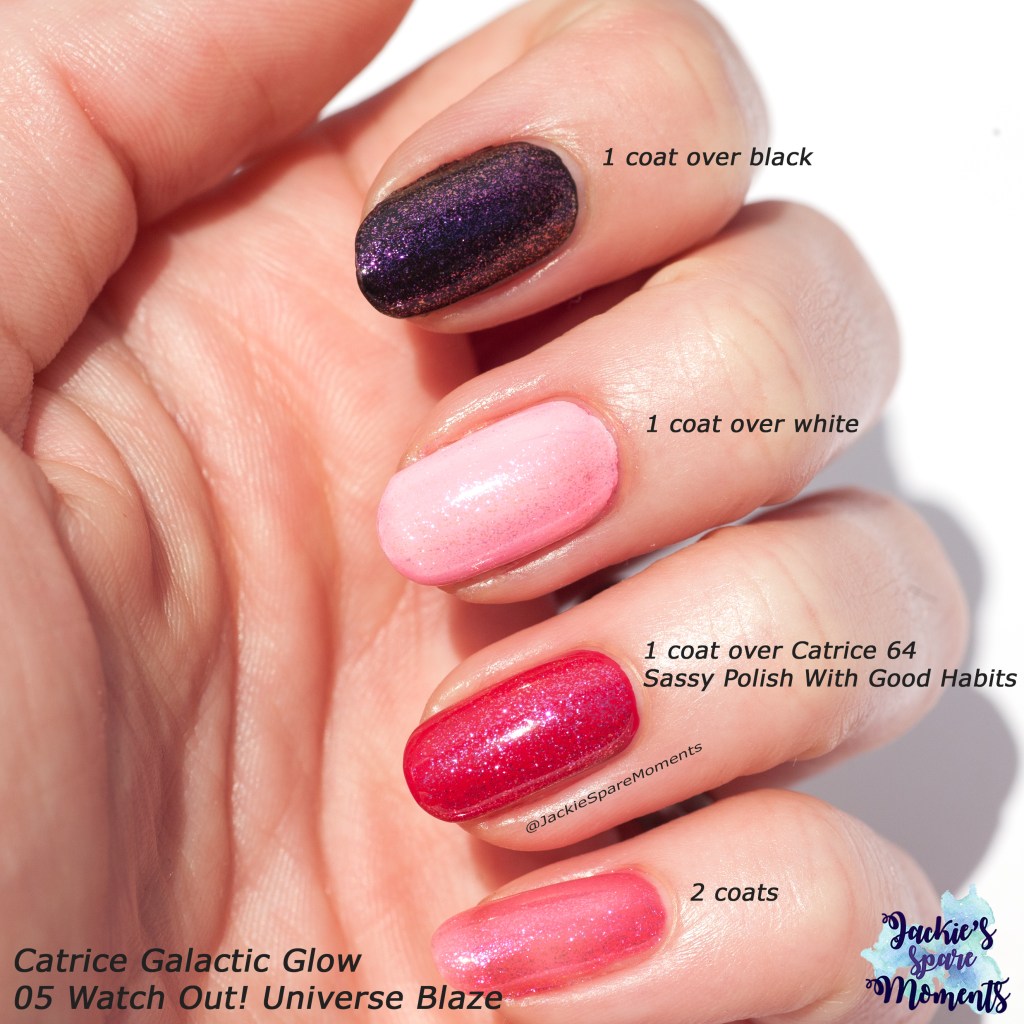 Swatches Catrice Galactic Glow 05 Watch Out! Universe Blaze