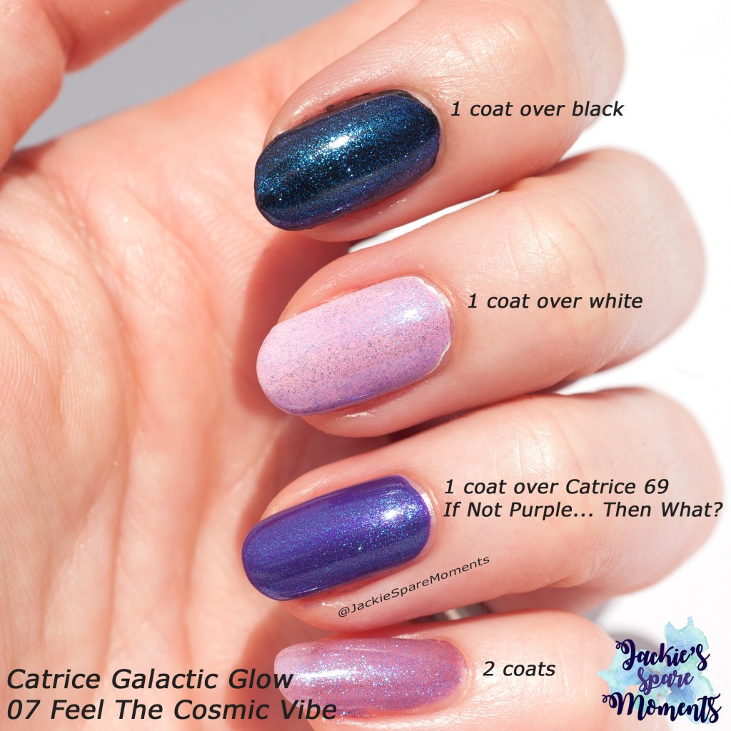 Swatches of Catrice Galactic Glow 07 Feel The Cosmic Vibe