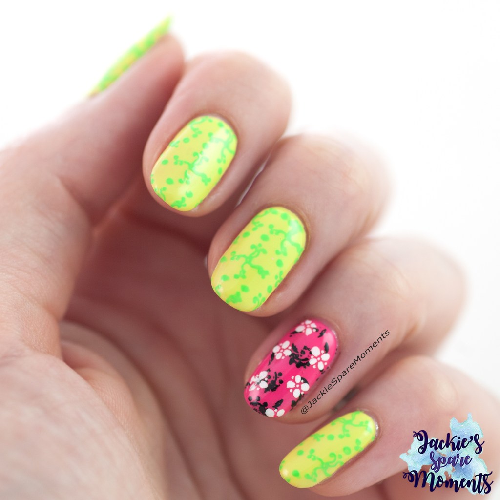 Neon nail art with KADS MIN 029