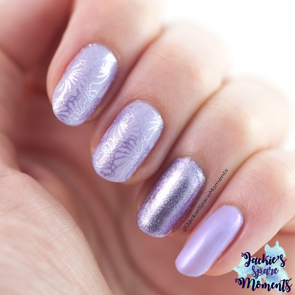 Lilac nail art with Catrice polishes