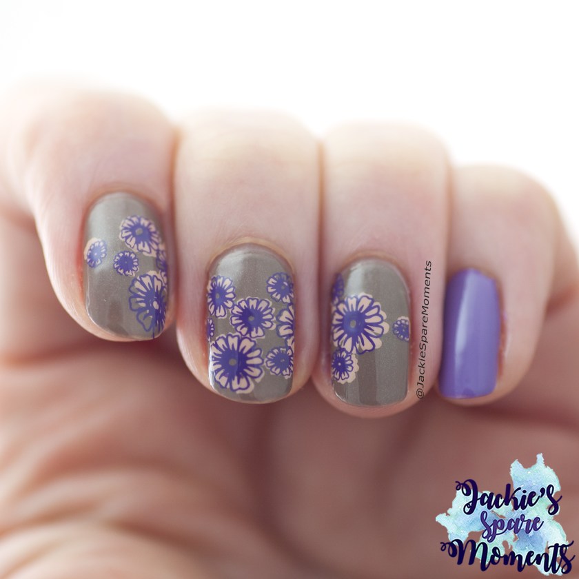 When colours collide, nail art with Purple, Beige and Brown