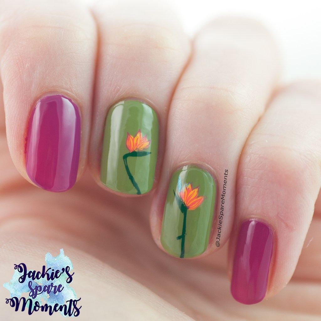 Bird of paradise nail art