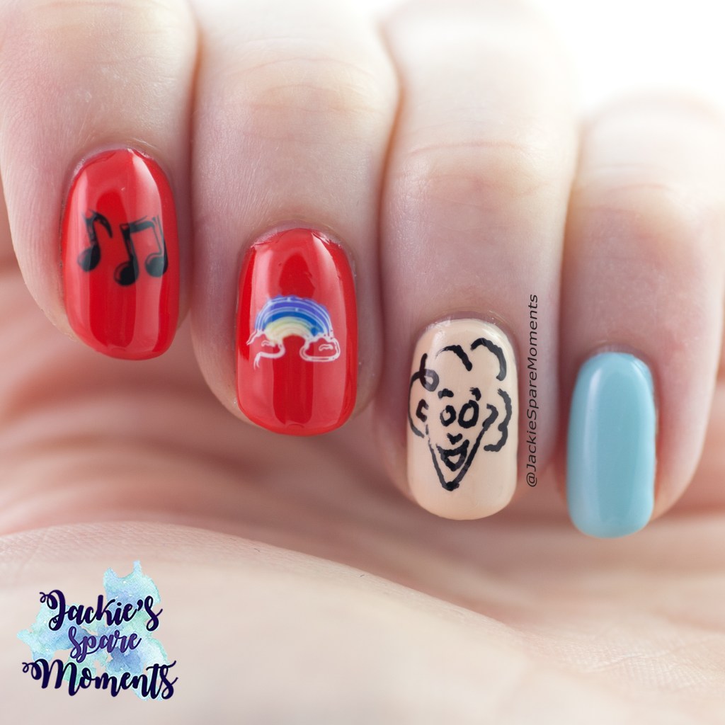 Nail art inspired by Jochem Myjer (Dutch comedian)