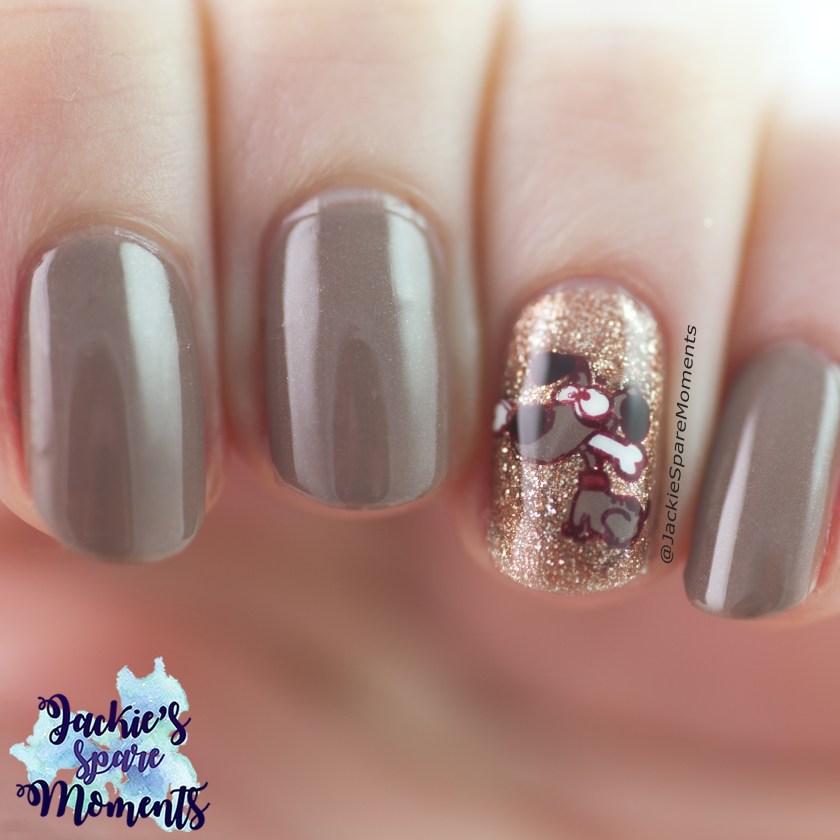 Happy Animal Day nail art with cute dog