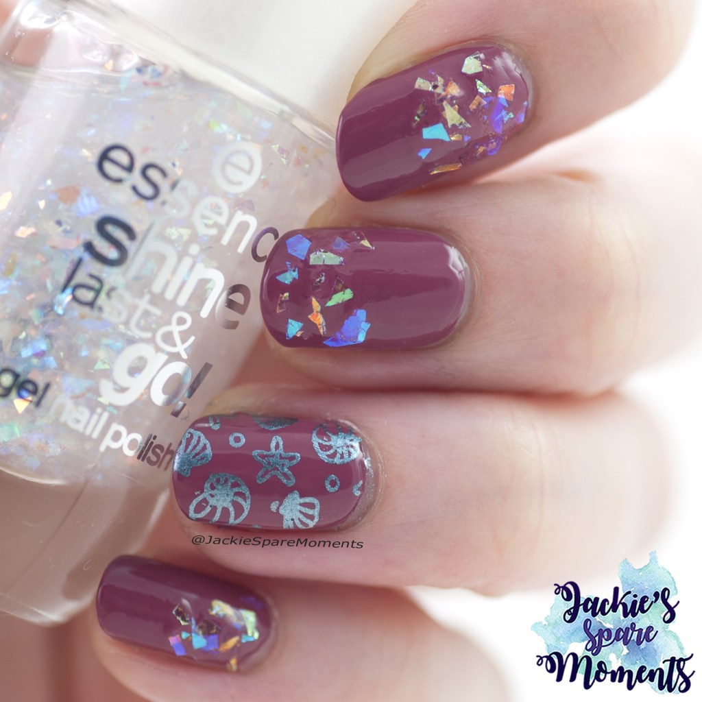 Flakie nail art with essence polishes