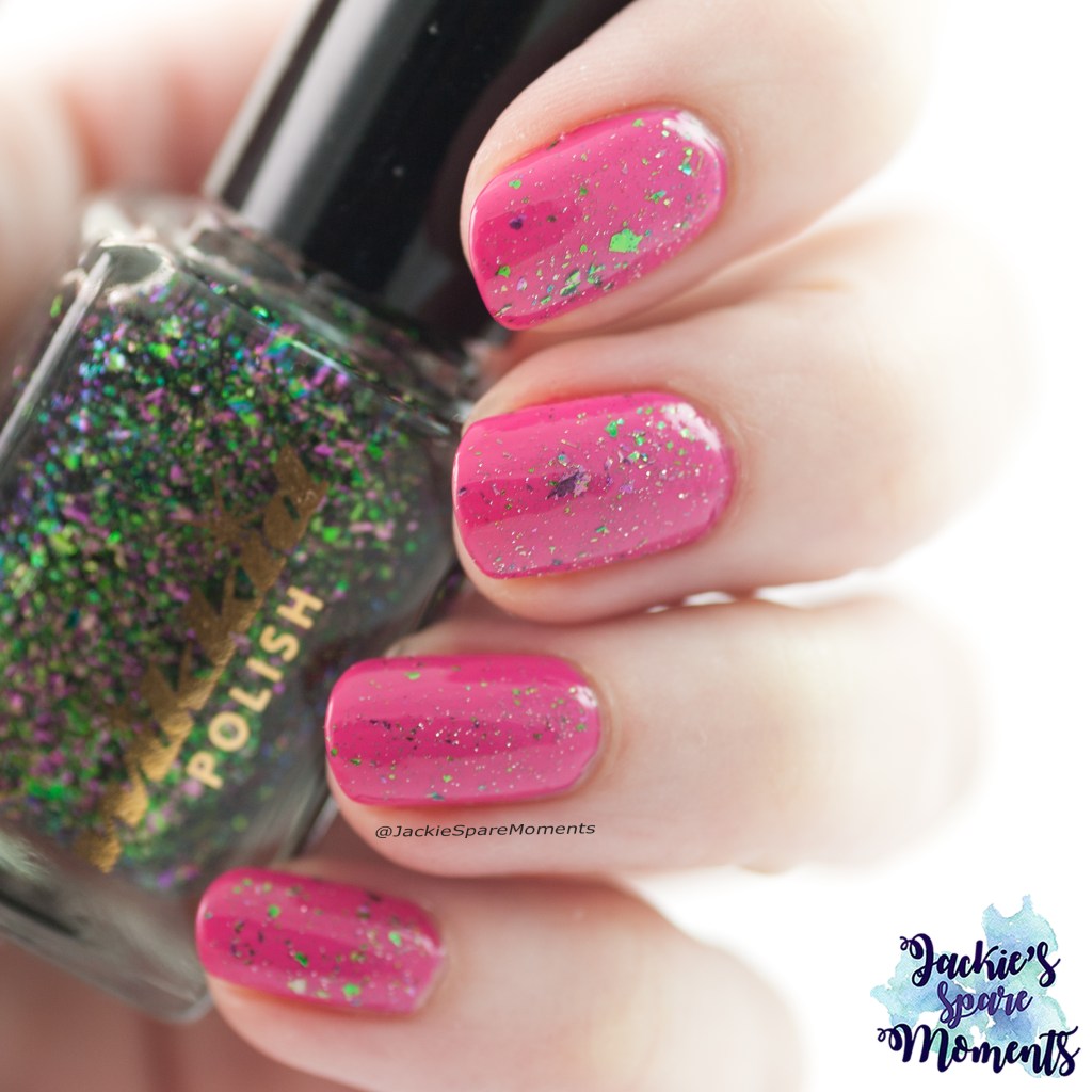 OPI Girls love ponies topped with Wikkid polish Flake Me and KBShimmer Out of Sequins (R)