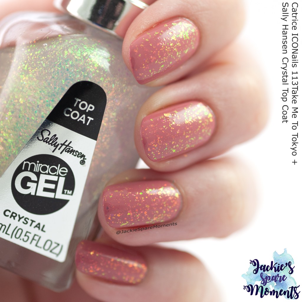 Catrice ICONails 113 Take Me To Tokyo topped with Sally Hansen Crystal Top Coat