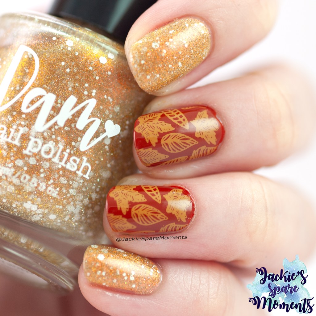 Dam nail polish Cookie Recipe Swap with fall nail art
