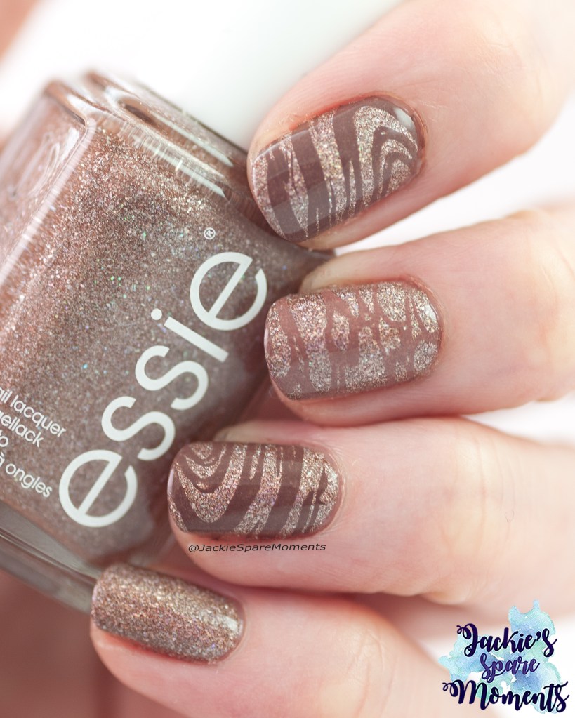 Essie you're a gem with swirl stamping for Pantone Mocha Mousse