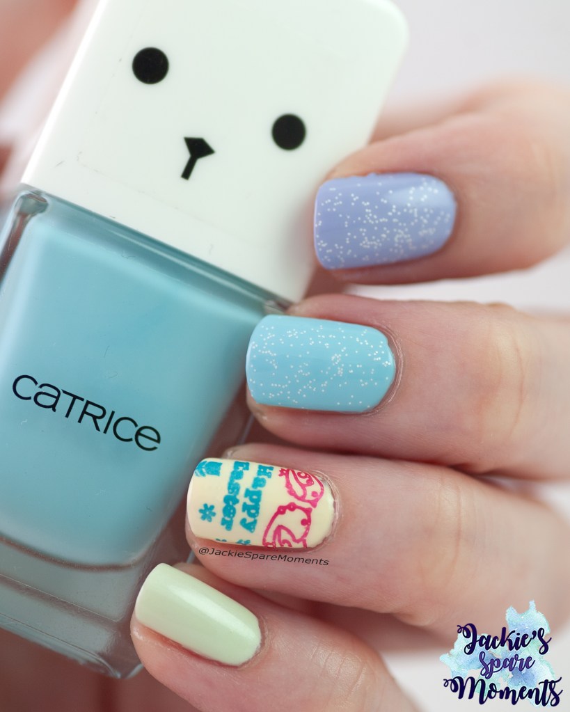 Easter skittle manicure