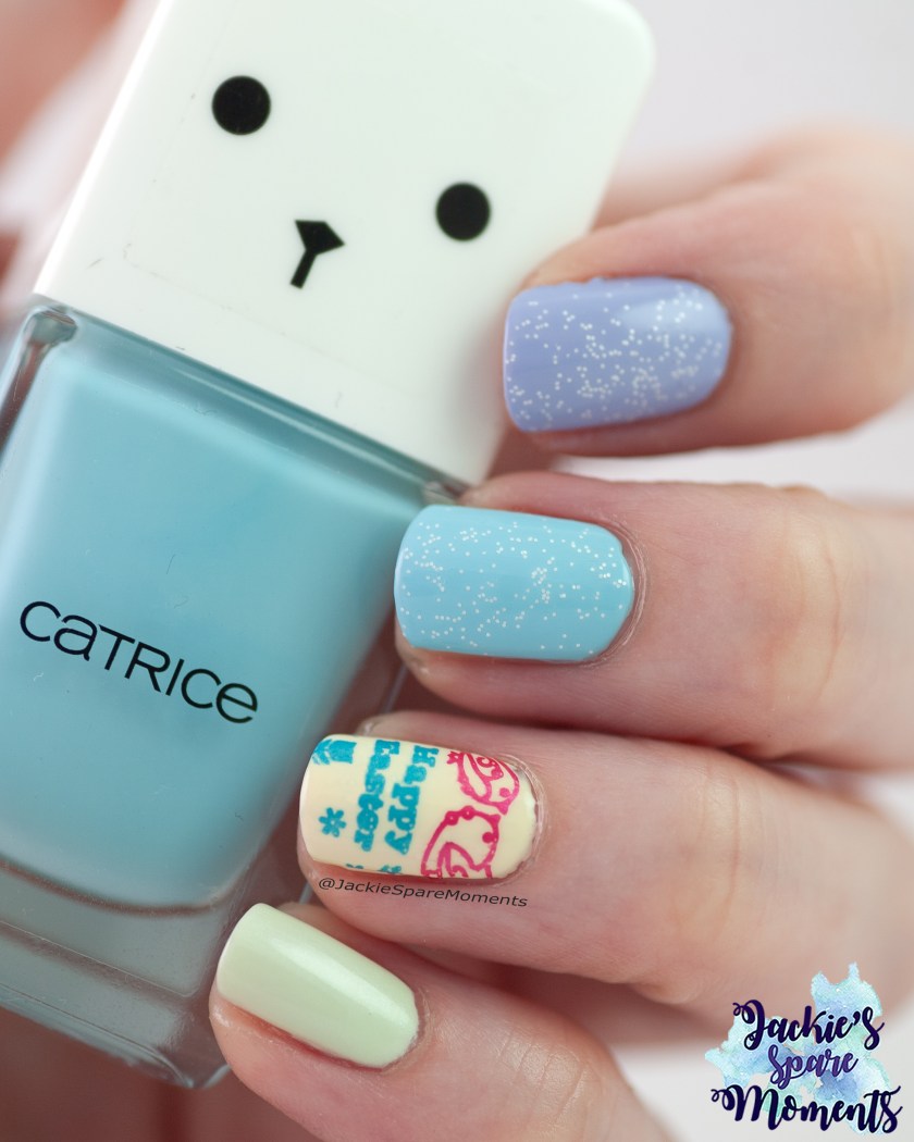 Easter skittle manicure