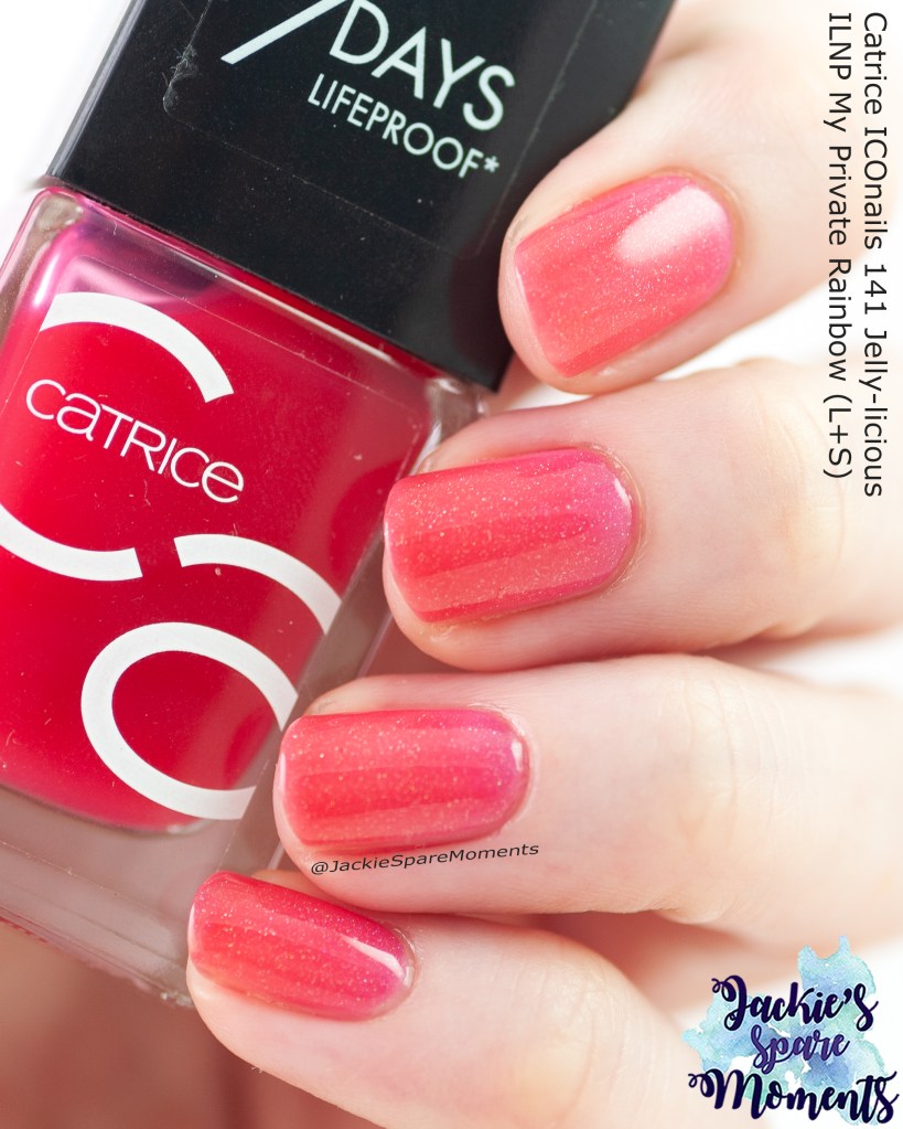 Jelly sandwich van Catrice ICONails 141 Jelly-licious en ILNP My Private Rainbow (L+S)