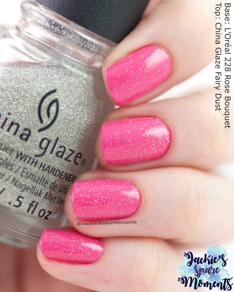 L'Oréal 228 Rose Bouquet with China Glaze Fairy Dust