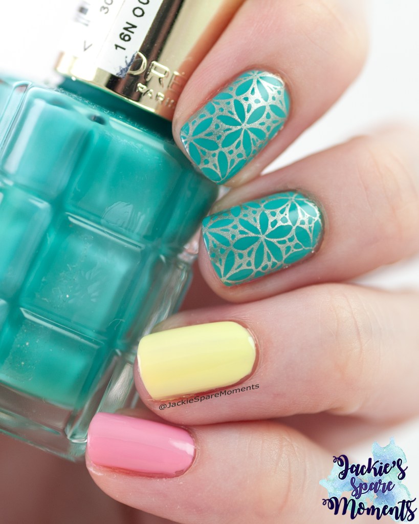 L'Oréal 770 Vert Epoque, B07 Jaune Citron and B08 Rose Bonbon