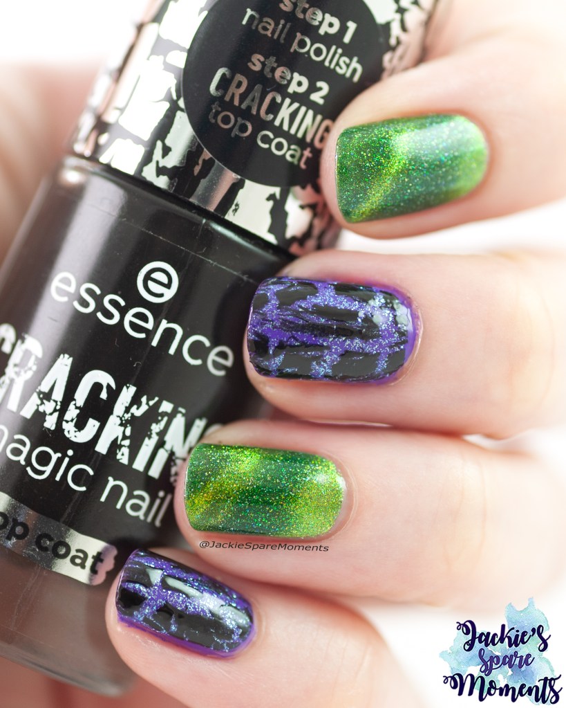 ILNP Frankie and ORLY Synthetic Symphony topped with essence 79 Grape Escape and essence Cracking top coat