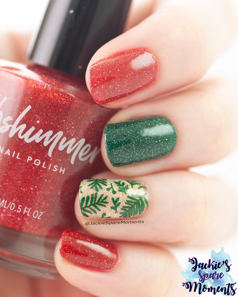 Christmas manicure with KBShimmer Noell it all