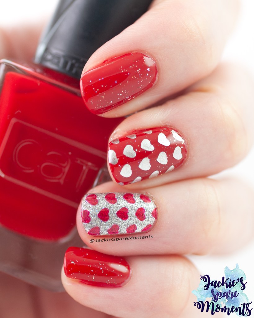 Valentine's Day nail art with Catrice Gel Affair 019 Vive l'Amour