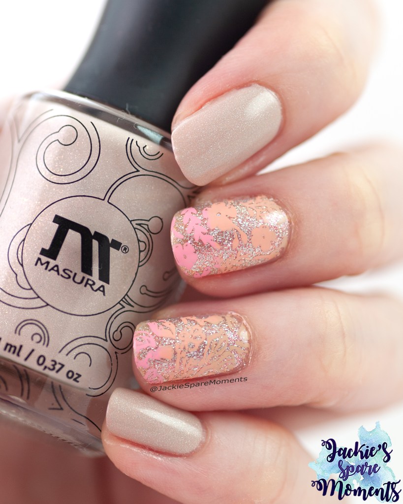 Masura Jasmine honey met accentnagels lente nail art