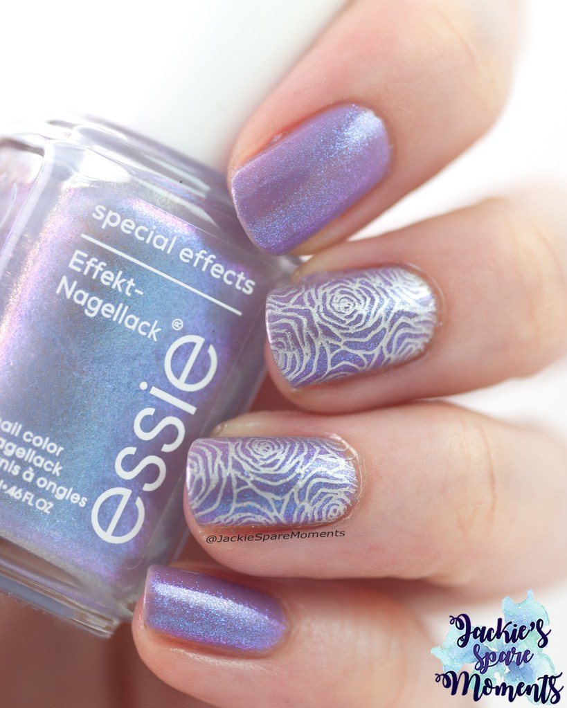 Mother's Day manicure with Essie jelly gloss orchid jelly and Essie special effects Ethereal escape